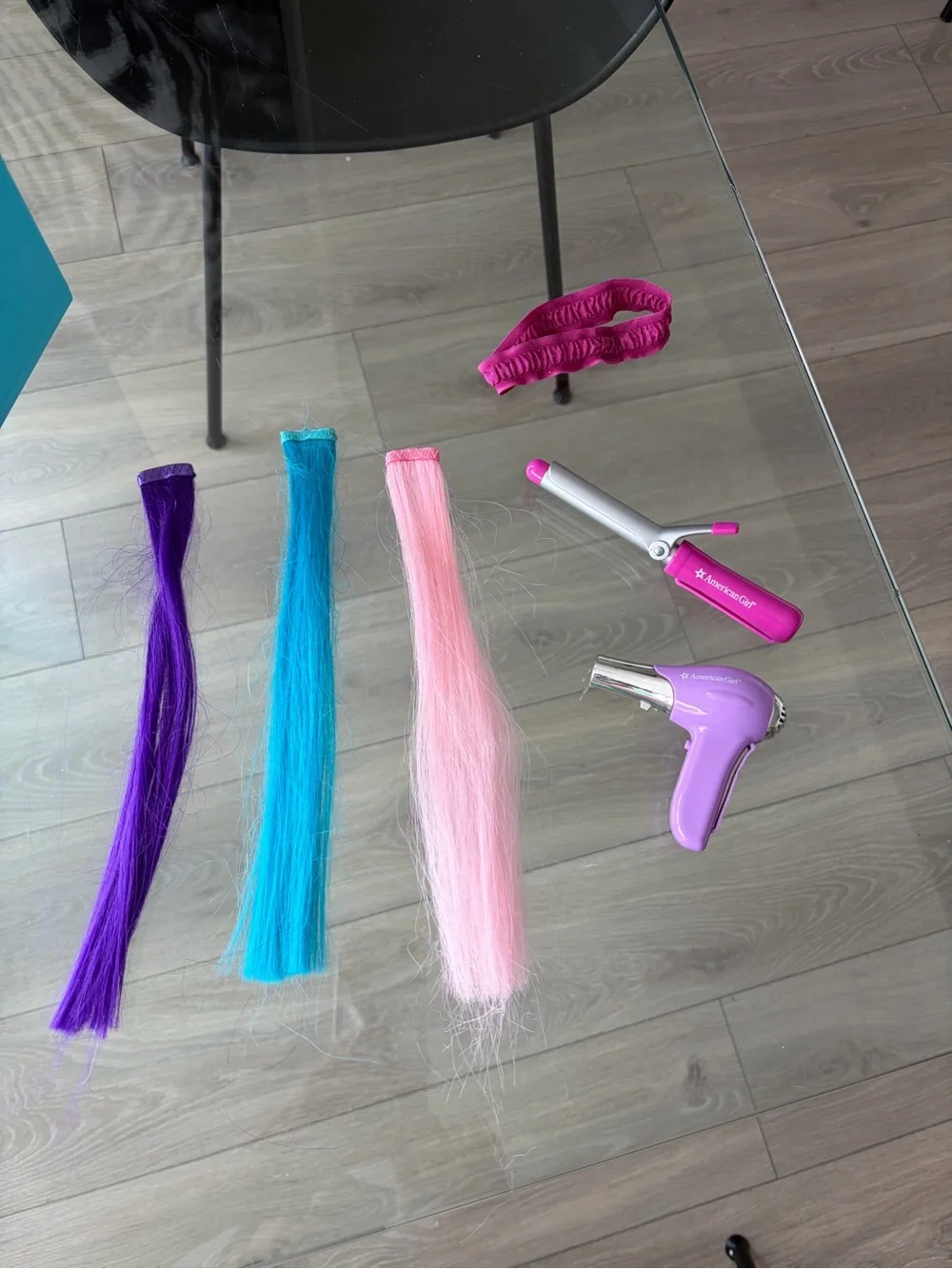 American Girl Blue Hair Salon with Pink Accents